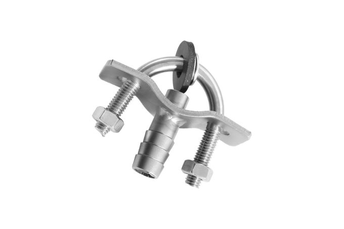 Pipe-clamp 3/4"-1", with hose barb 1/2"