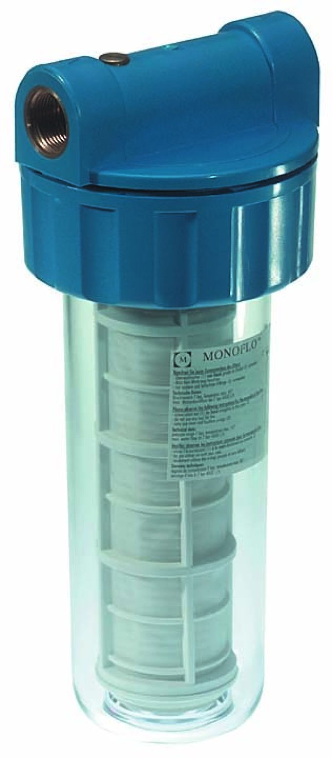 Water filter 3/4", plastic