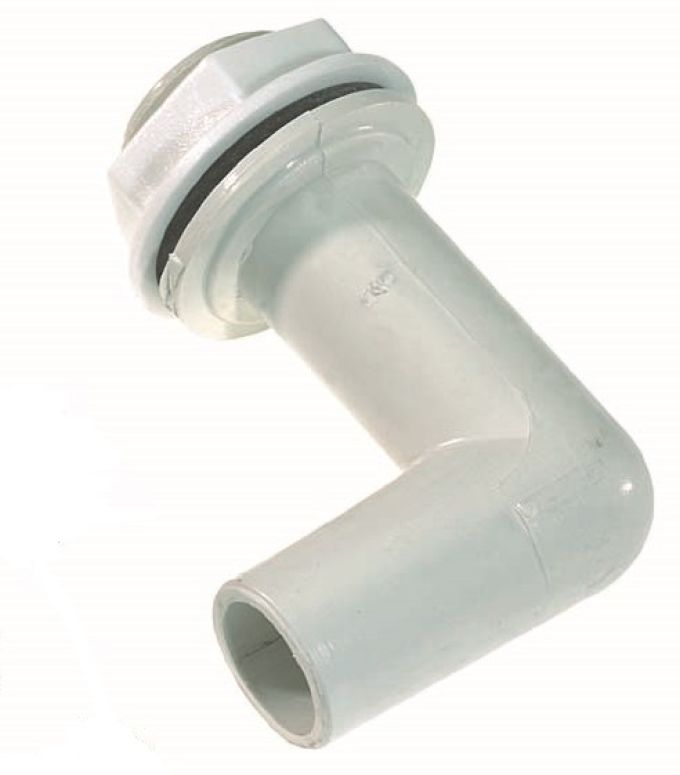 white elbow outlet 22 mm